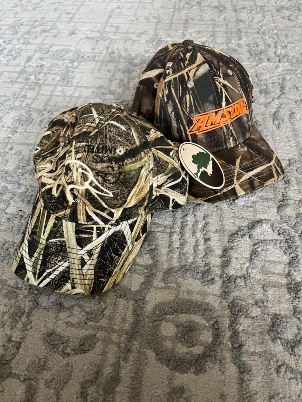 Ducks Unlimited Amsoil Outdoor Realtree Camo Baseball Caps - Brown & Green Camo